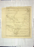 Original Old Antique Print Map North South America Mexico Africa Sierra Leone