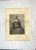 Original Old Antique Print Engraving Woman Nootka Sound North Coast America