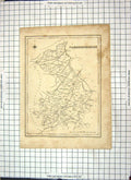 Antique Print Map Cambridgeshire Wisbeach Cambridge England Mildenhall Ives