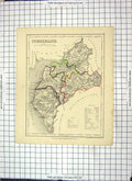 Antique Print Map Cumberland England Dugdales Carlisle Whitehaven Maryport