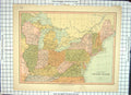 Old Map America Kentucky Pennsylvania Illinois Maine Hampshire Rhode