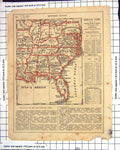 Old Antique Print Map America Mexico Florida Ohio Kansas Virginia Indians