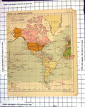 Antique Print Map Communications America Europe Political Africa Madagascar