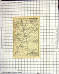 Old Antique Print Map Plan Waterloo Plancenoit Bruxelles Belgium Brussels