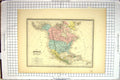 Antique Old Print Map America Mexico Cuba Greenland Canada Alaska Amerique