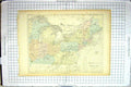 Antique Old Print Map North America Washington Lake Ontario Michigan Boston
