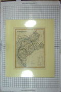 Old Map Cumberland England Carlisle Maryport Solway Firth Whitehaven