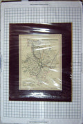 Old Archer Map Huntingdonshire England Huntingdon Midland Railway 184 Victorian