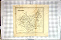 Antique Old Print Walker Map Leicestershire England Leicester Melton Mowbray