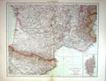 Old Antique Print Map South France Corsica Pyrenees Marseilles Bay Biscay