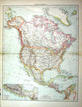 Antique Old Print Map North America Mexico Cuba Hayti Bahamas Florida Canada