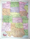 Old Map America Plan Minneapolis St. Paul Kansas Nebraska Francisco A