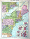 Old Map America Plan Baltimore Boston Philadelphia New York Washingto