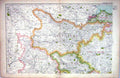 Old Print Map Yorkshire England Thirsk Malton Skipton Cleveland Richmond