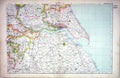 Antique Print Map Yorkshire England Hull Grimsby Gainsborough River Humber