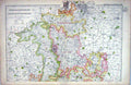 Antique Print Map Worcestershire Gloucestershire England Worcester Evesham