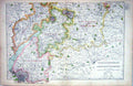 Old Antique Print Map Worcestershire Gloucestershire England Cirencester