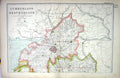 Antique Old Print Bacon Map Cumberland Westmorland Carlisle Alston Silloth