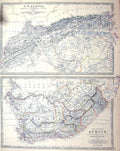 Old Johnston Map C1877 Africa Cape Colony Natal Orange Tunis Algeria Victorian