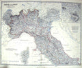 Old Print Johnston Map C1860 Italy Corsica Rome Elba Sardinia Bay Naples 19th