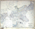Old Johnston Map C1860 Prussia Berlin Potsdam Breslau Danzig Leipzig Victorian