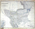 Old Johnston Map C1860 Turkey Europe Crete Greece Bosphorus Gallipoli Victorian