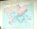Original Old Antique Print Philip Map C1855 Ancient Germany Ingevons Victorian