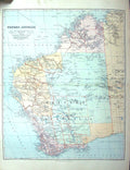 Antique Print Stanford Map Western Australia Perth Shark Bay Murchison Edel