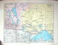Old Print Map Stanford Manitoba Canada Ontarion Minnesota Dakota Manitoba