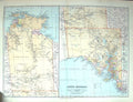 Old Print Stanford Map South Australia Northern Territory Kangaroo Eyria