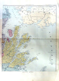 Antique Old Print Stanford Map Scotland Arran Argyll Mull Arran Campletown