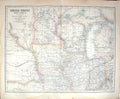 Old Fullarton Map United States North America Iowa Missouri Michigan