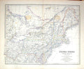 Old Print Fullarton Map United States North America Pennsylvania New York