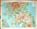 Old Times Map 1922 Scotland Edinburgh Glasgow Firth Forth Arran Solwa 20th