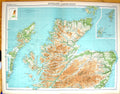 Antique Old Print Times Map 1922 Scotland Caithness Inverness Orkney Shetland