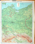 Old Times Map 1922 Germany Berlin Dresden Chemnitz Zwickau Charlotten 20th