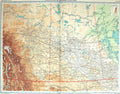 Antique Print Times Map 1922 Alberta Saskatchewan Manitoba Edmonton Calgary