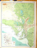 Old Times Map 1922 South Australia Plan Adelaide Kangaroo Island Lake 20th