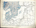 Old Antique Print C1860 Lowry Map Denmark Gottland Skager Rack Holstein 19th