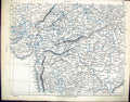 Old Print C1860 Lowry Map India Kandeish Hydrabad Ellore Joonagur Lucknow 19th