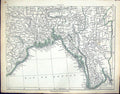 Old C1860 Lowry Map Bay Bengal Kuttack Mungdoo Ramree Setang Perowing Victorian