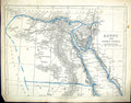 Old Print C1860 Lowry Map Egypt Arabia Petrea Red Sea Nubia Mediterranean 19th