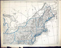 Old C1860 Lowry Map United States America Texas Arkansas Mississippi Victorian