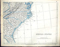 Old C1860 Lowry Map United States America Onslow Bay Carolina Florida Victorian