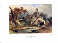 Antique Old Print NettlefGrundy 1933 Water Cottage Family Horse Joseph Allen