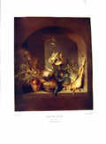 Antique Old Print Still Life Dead Game Birds Rabbit NettlefGrundy 1933 Blak