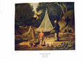 Antique Print NettlefGrundy 1933 Oil Painting Eel Catcher Net Fishing Edmun