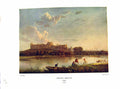 Antique Print NettlefGrundy 1933 Oil Painting View Windsor Castle Boats Edm