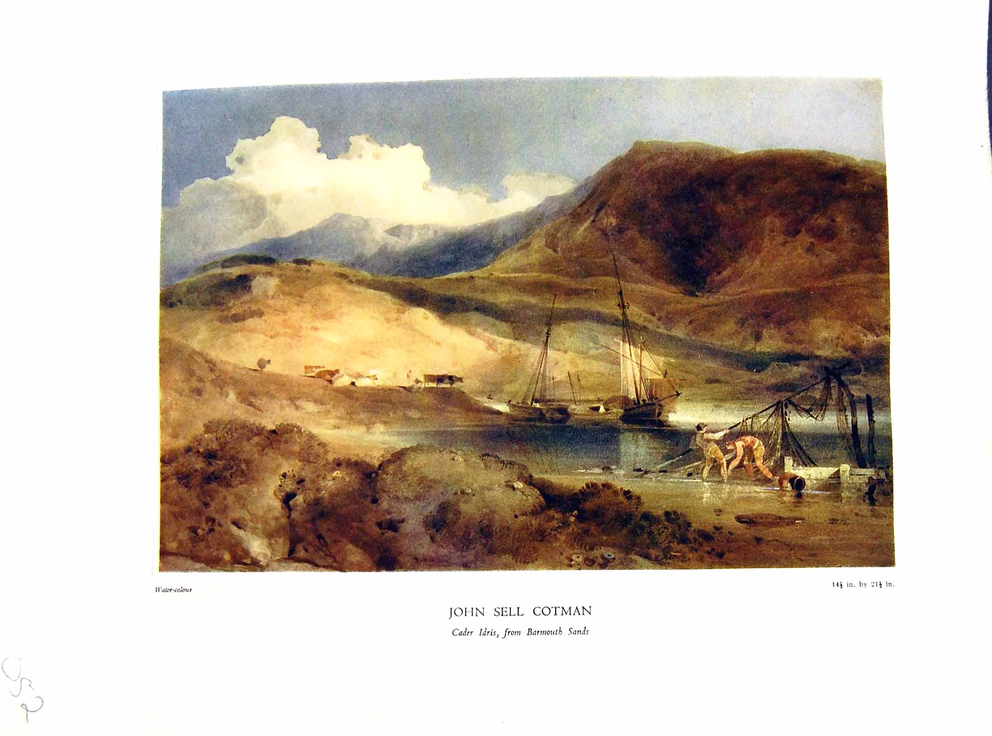 Antique Print NettlefGrundy 1933 Water Cader Idris Barmouth Sands John Cotm