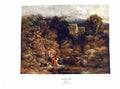 Antique Print NettlefGrundy 1933 Oil Painting View Pandy Mill Ladies Washin